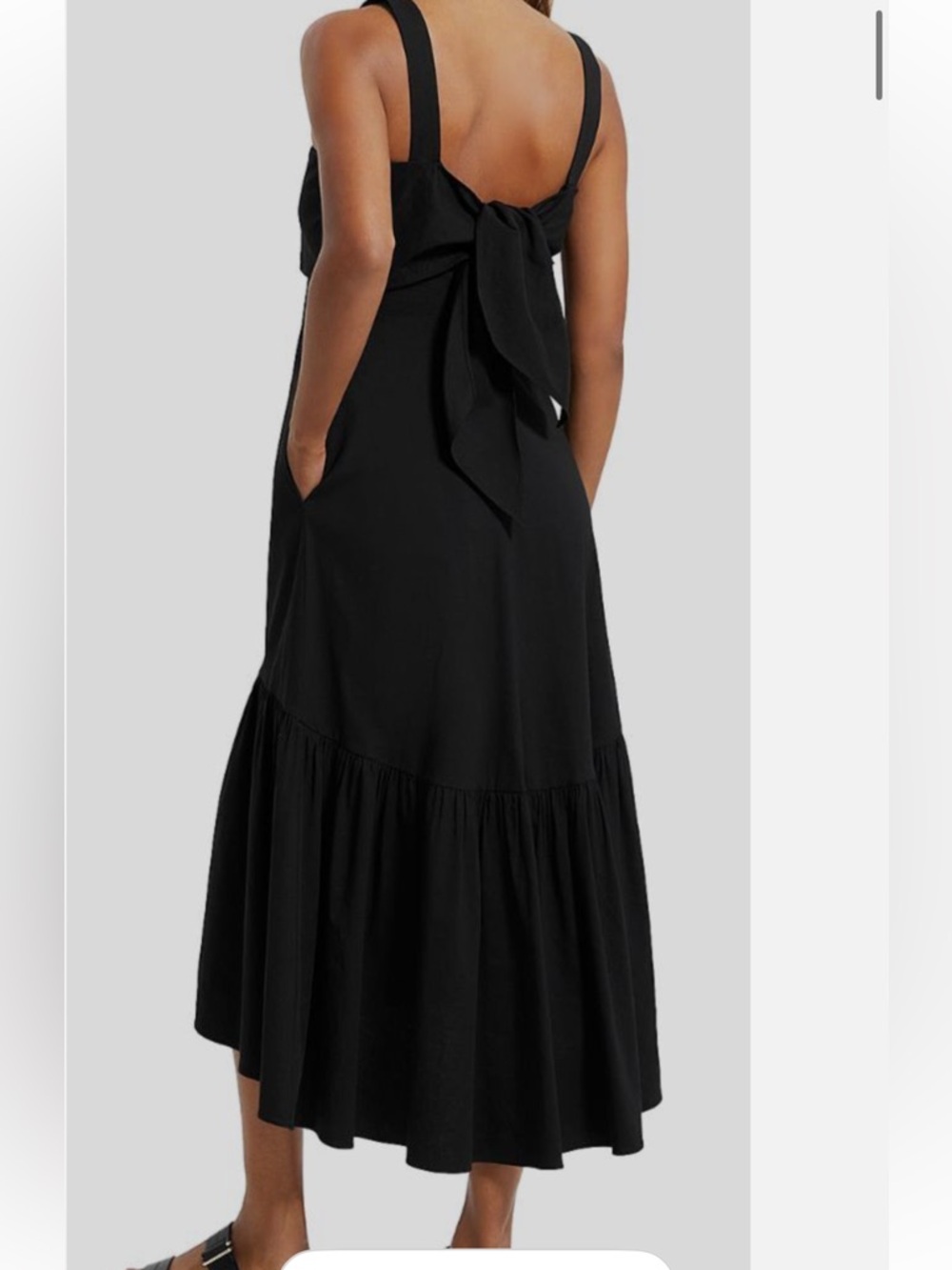 BN THEORY linen blend midi dress